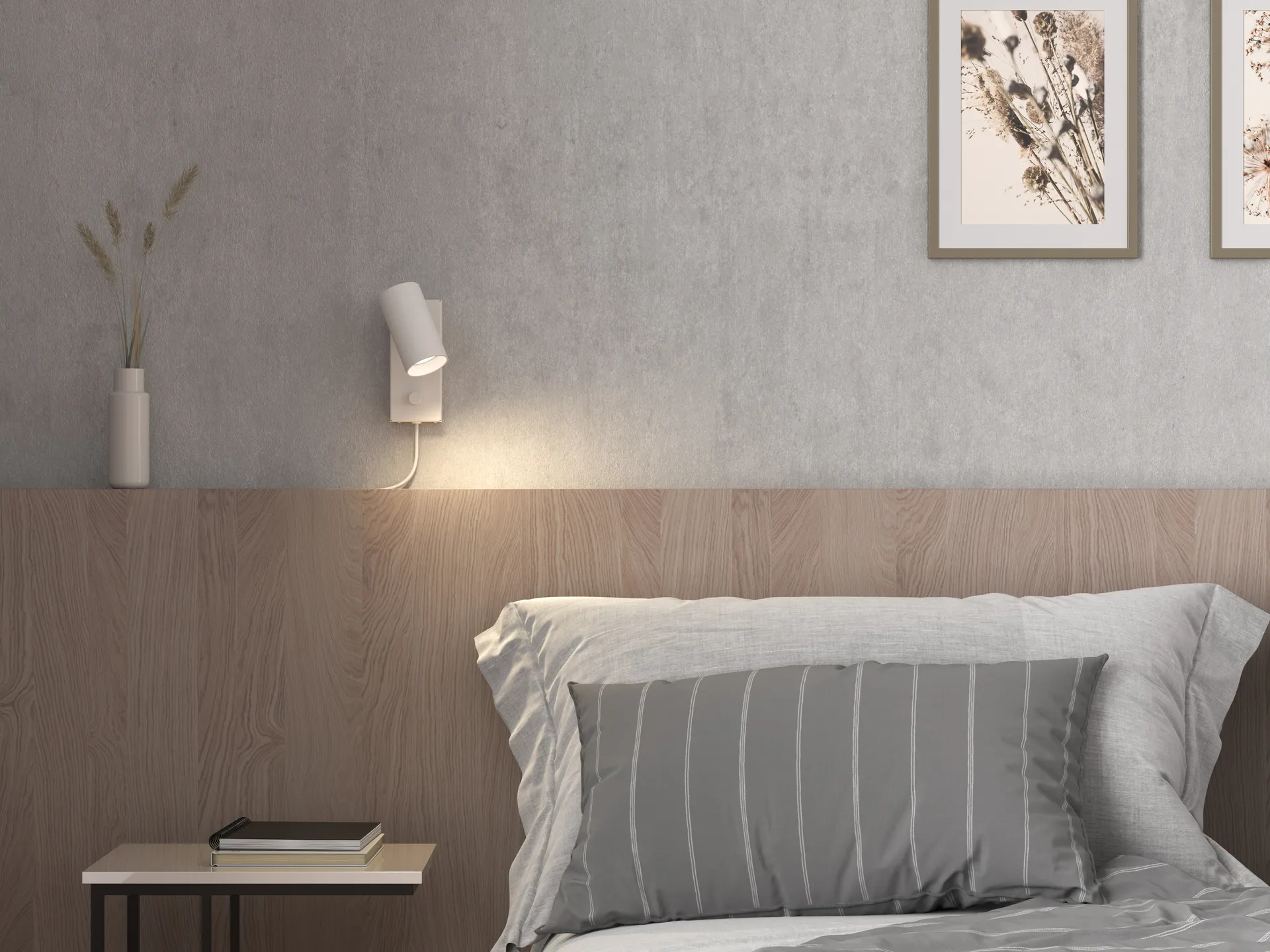 Applique murale Tyson Ø5,5 cm, Structure blanche Belid