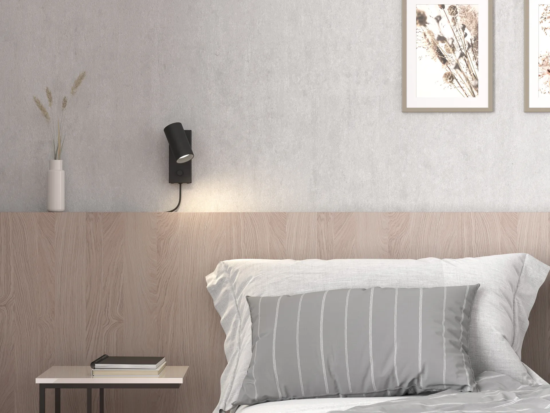 Applique murale Tyson Ø5,5 cm, Structure noire Belid