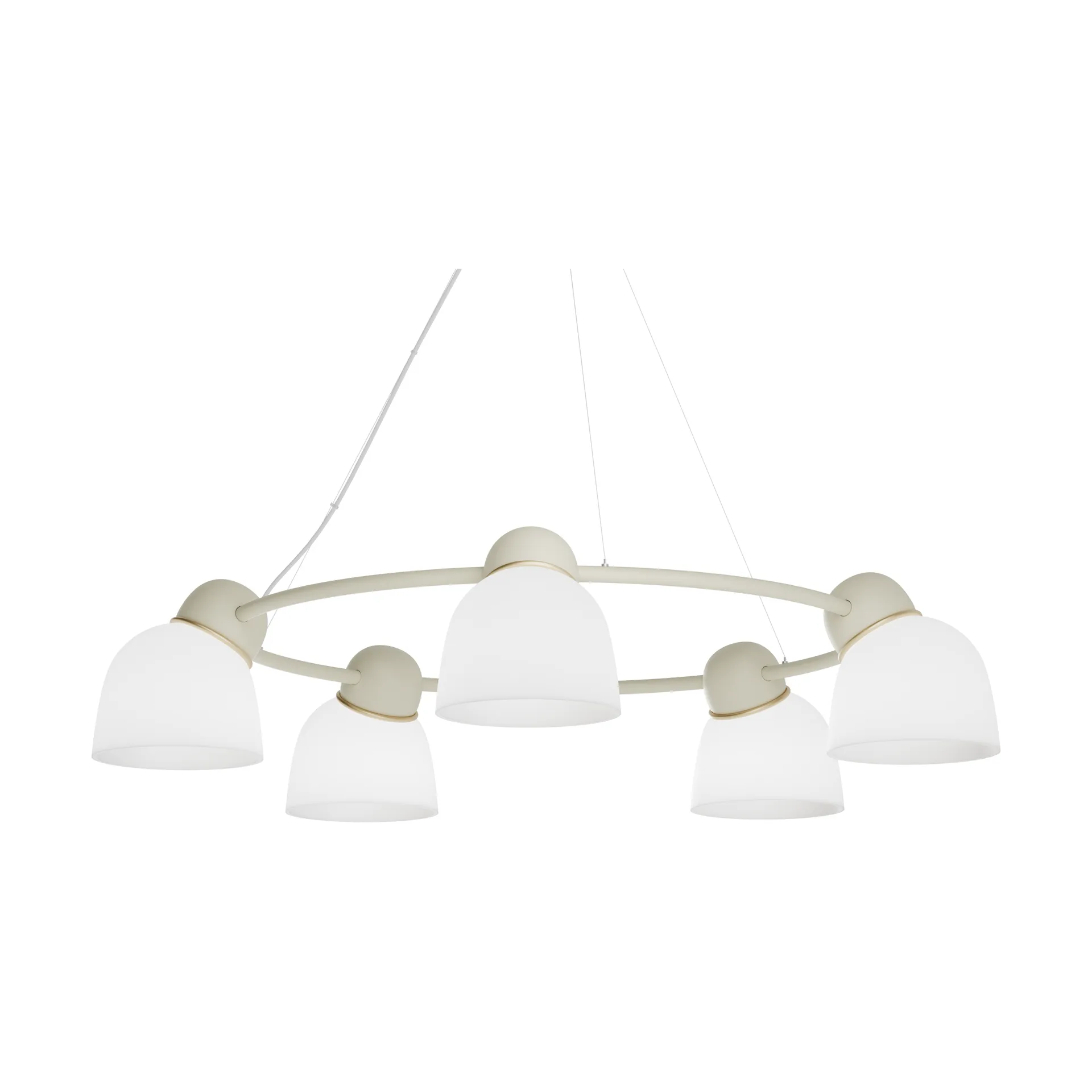 Chandelier Bird Ø95,3 cm, Sand-laiton-verre opale Belid