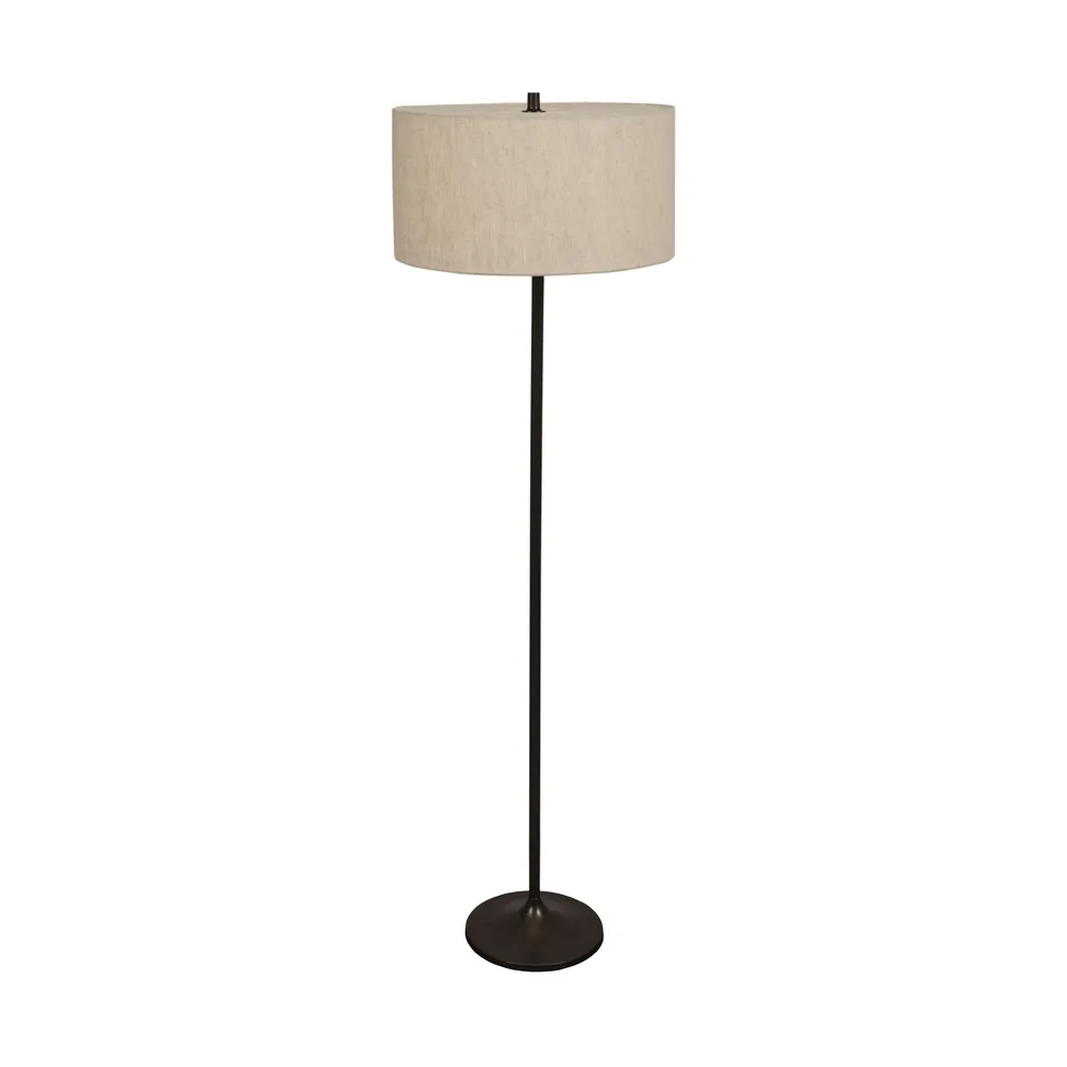 Lampadaire Soft, Lin naturel-metallic bronze, Ø44x149,5 cm Belid