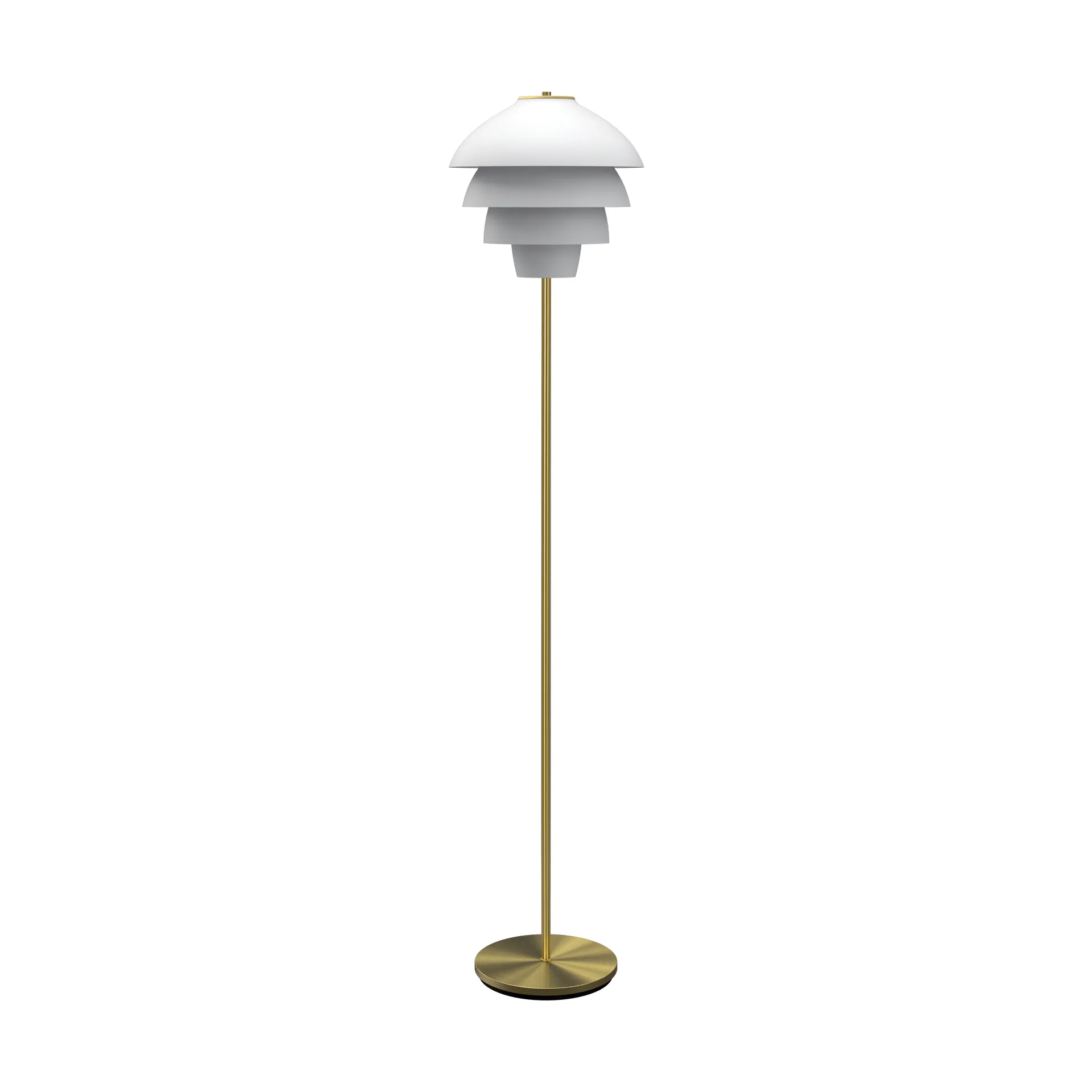 Lampadaire Valencia 150 cm, Blanc mat-laiton Belid