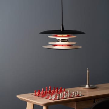 Lampe à suspension Diablo Ø50 cm - Noir mat-rouge brillant - Belid
