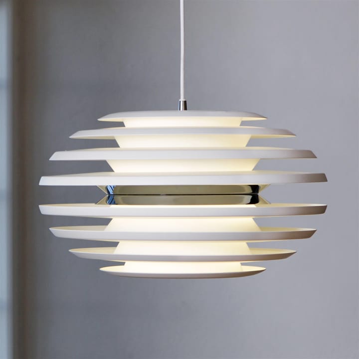 Lampe à suspension Ellipse - blanc mat, chrome - Belid