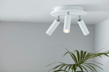 Lampe à suspension rond 3 spots Cato Slim - Blanc mat-LED - Belid
