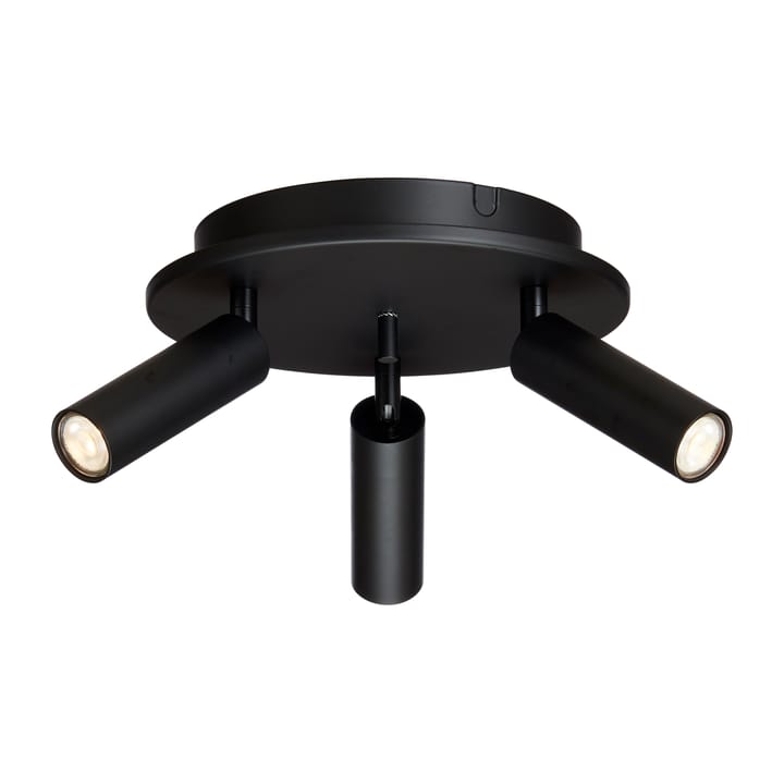 Lampe à suspension rond 3 spots Cato Slim - Noir mat-LED - Belid