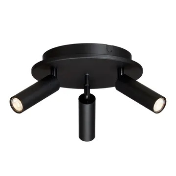 Lampe à suspension rond 3 spots Cato Slim - Noir mat - Belid