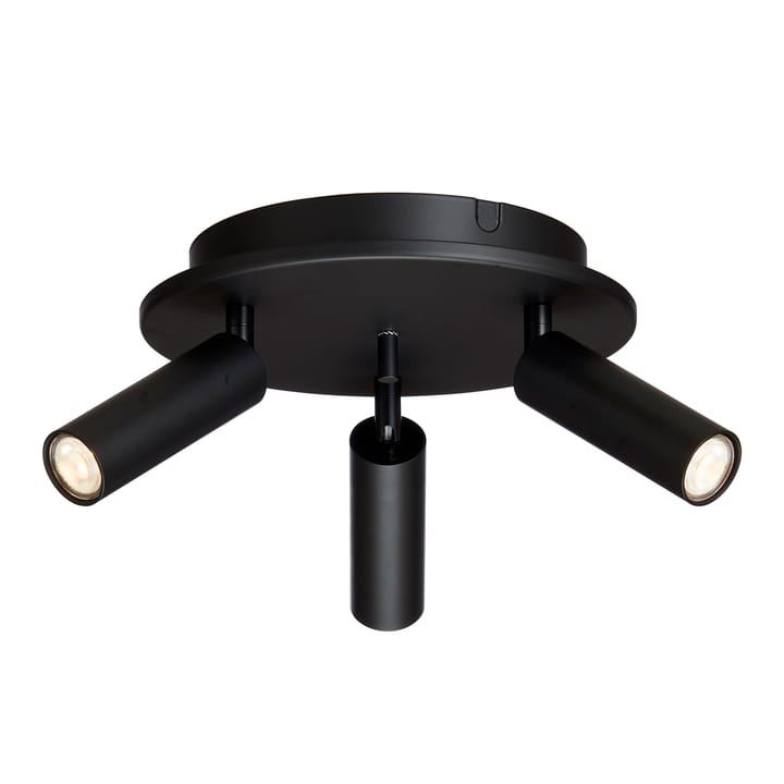 Lampe à suspension rond 3 spots Cato Slim, Noir mat Belid
