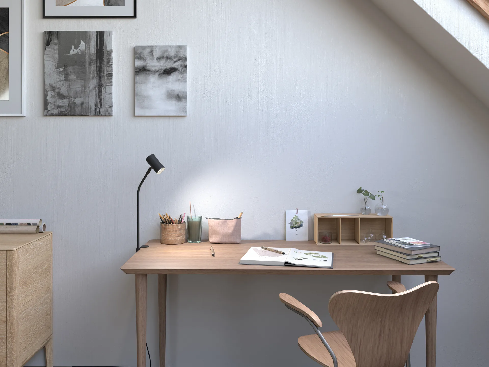Lampe de table avec pince Tyson Ø15,5 cm, Structure noire Belid