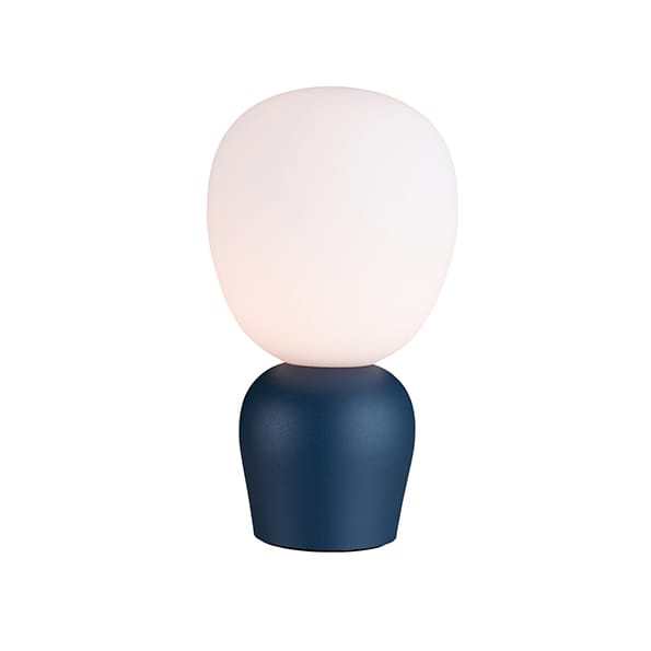 Lampe de table Buddy verre opale, Azurite (bleu) Belid