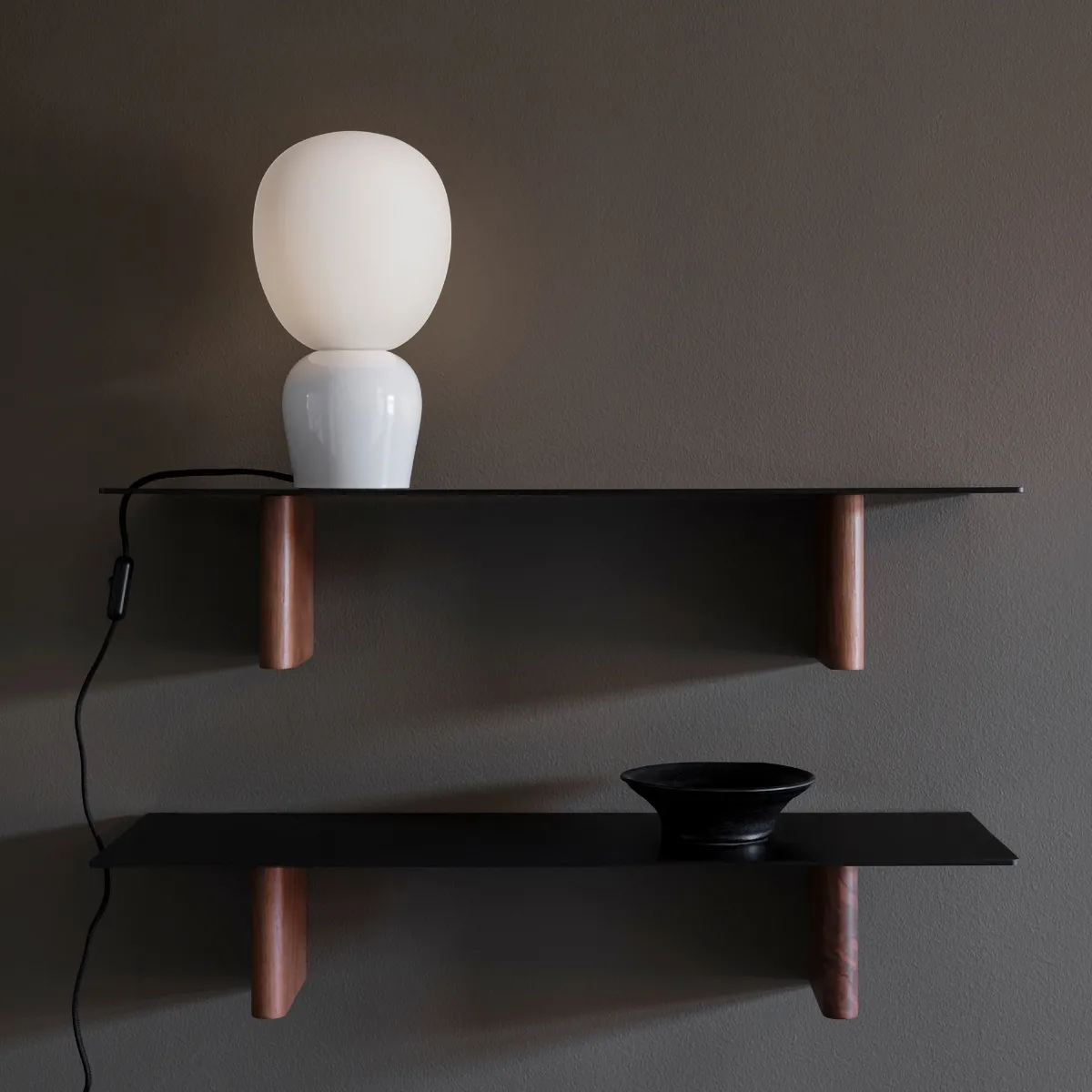 Lampe de table Buddy verre opale, Blank blanc Belid