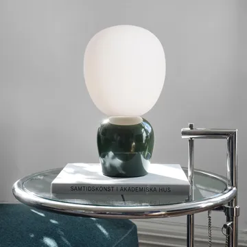 Lampe de table Buddy verre opale - Blank vert forêt - Belid