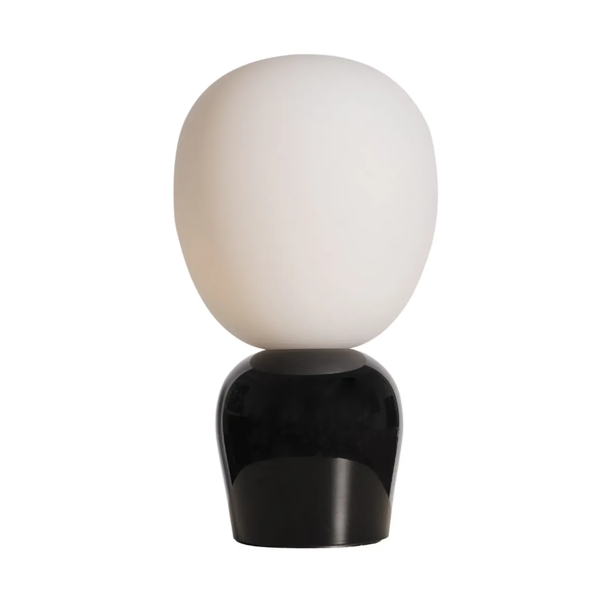 Lampe de table Buddy verre opale, Brillant noir Belid
