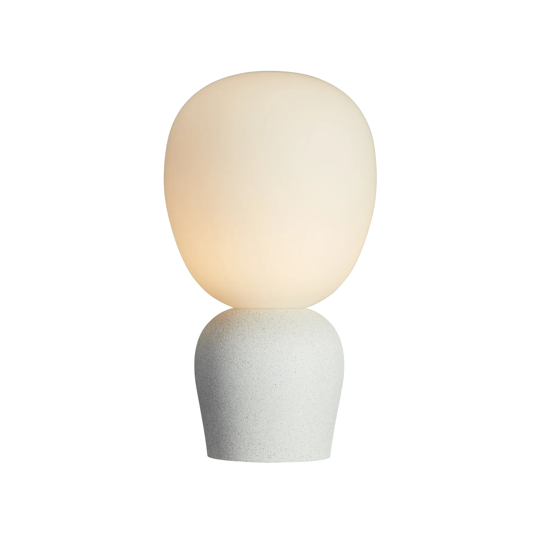 Lampe de table Buddy verre opale, Coquillage Belid