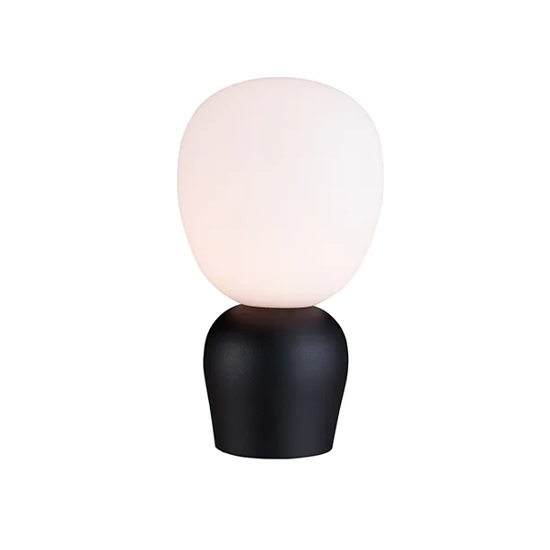 Lampe de table Buddy verre opale, Noir Belid