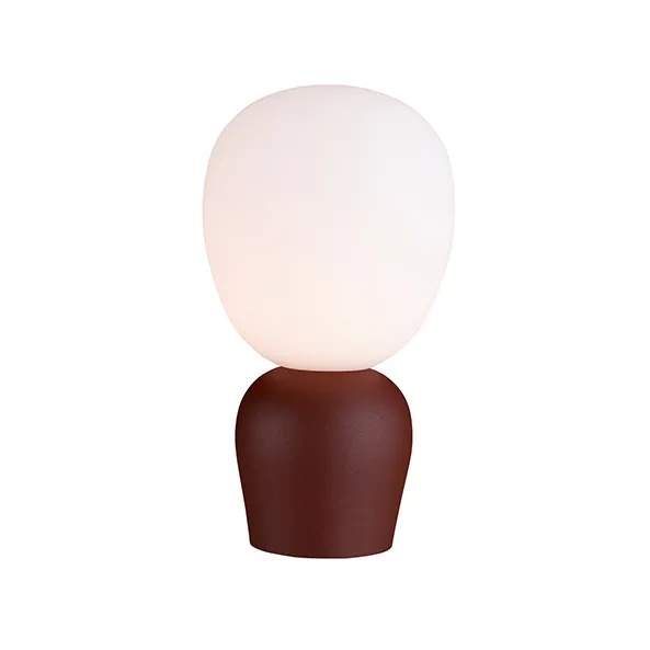 Lampe de table Buddy verre opale, Rouille foncé (marron rouge) Belid