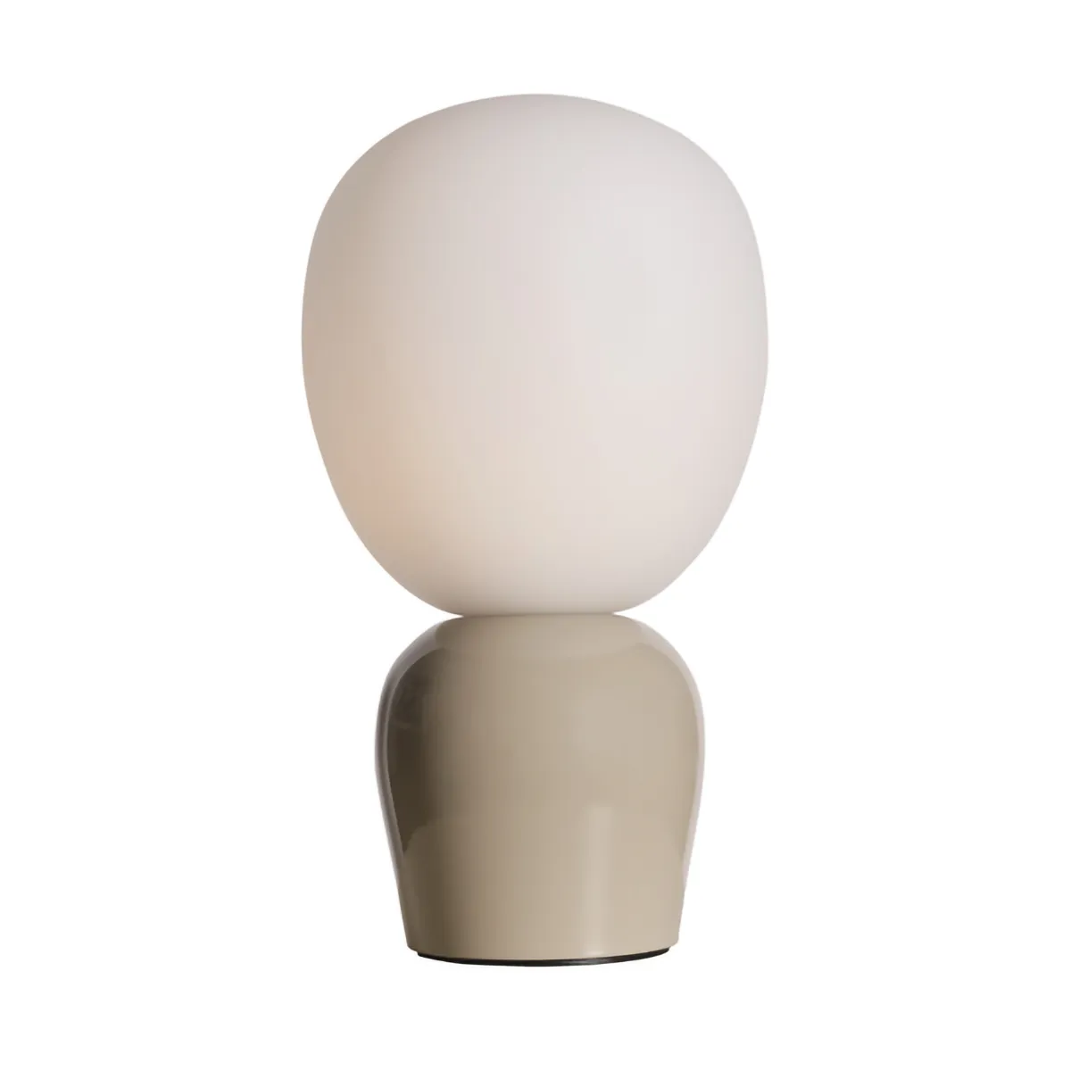 Lampe de table Buddy verre opale, Soft greige Belid