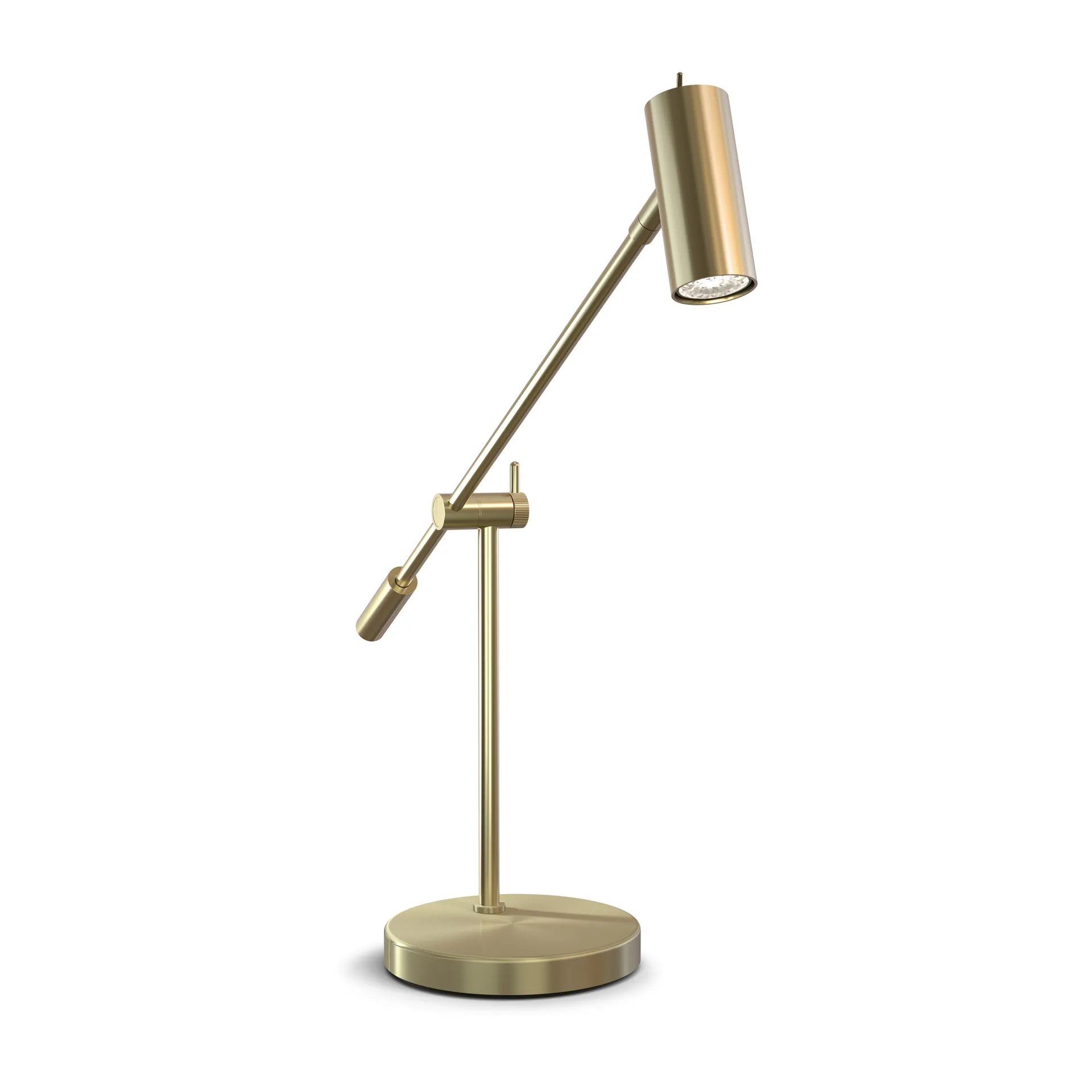 Lampe de table Cato 48,5 cm, Laiton poli à blanc Belid