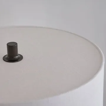 Lampe de table Soft - Lin blanc-bronze métallique, Ø34x64 cm - Belid