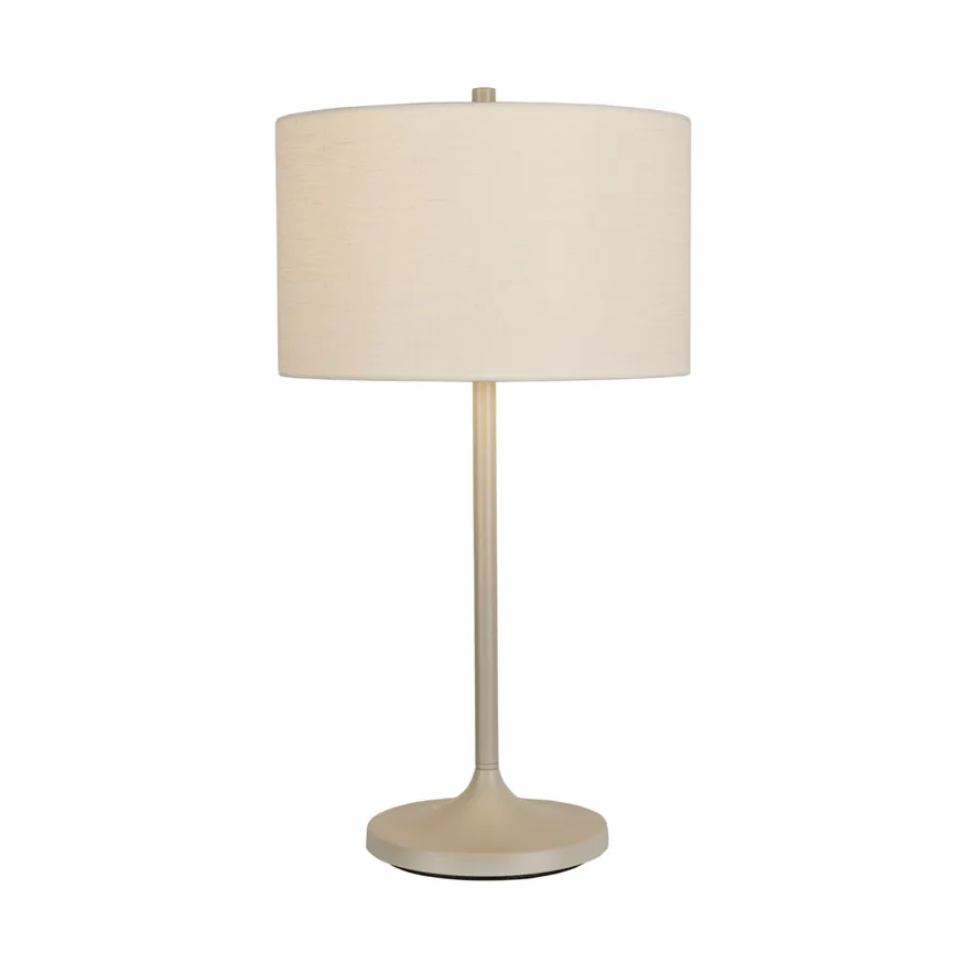 Lampe de table Soft, Lin blanc-sable, Ø34x64 cm Belid