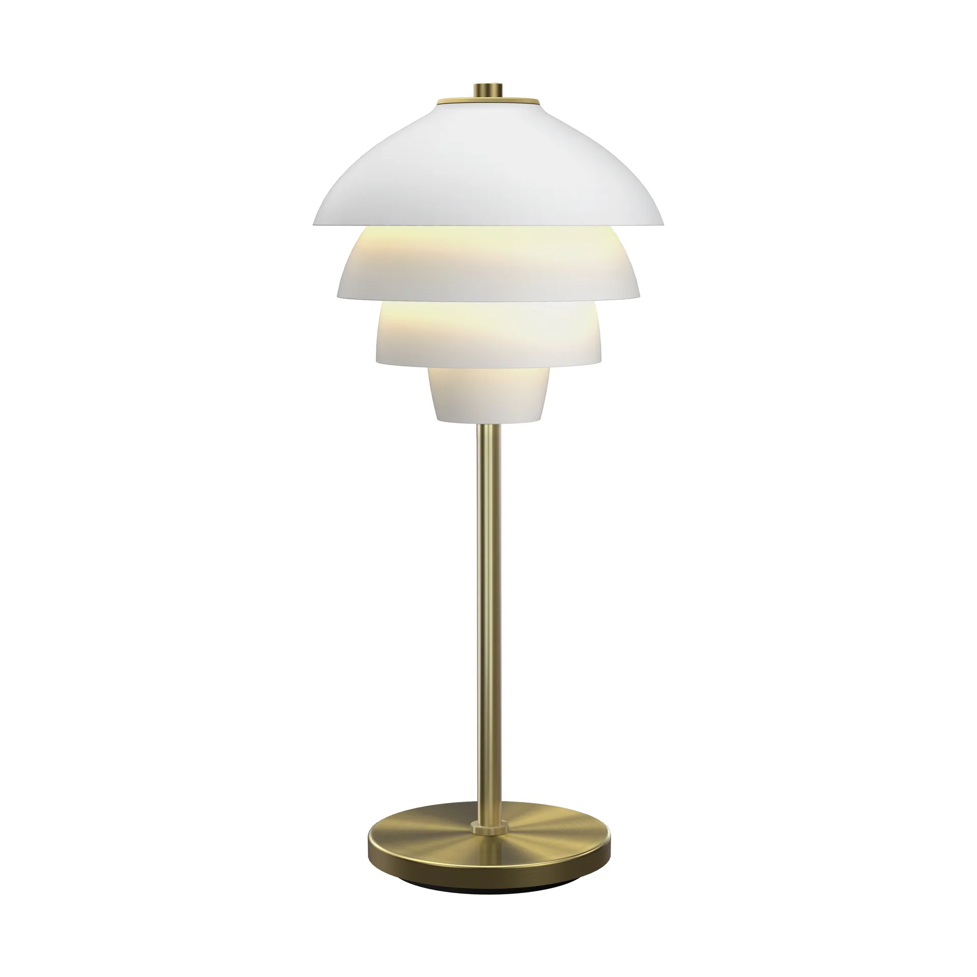 Lampe de table Valencia 41 cm, Blanc mat-laiton Belid