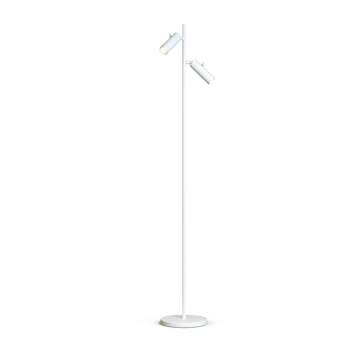 Lampe sur pied Cato Slim double - Blanc mat-LED - Belid