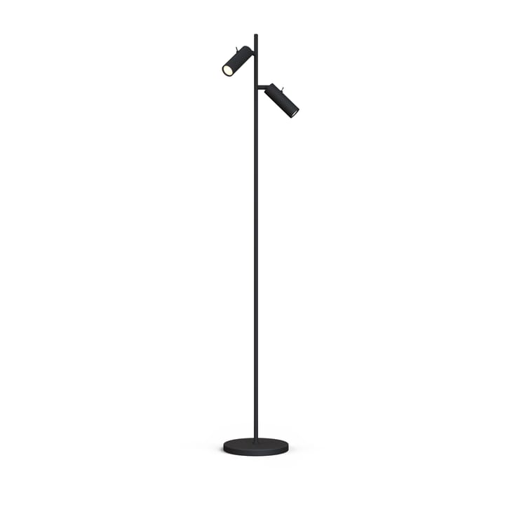 Lampe sur pied Cato Slim double - Noir mat-LED - Belid