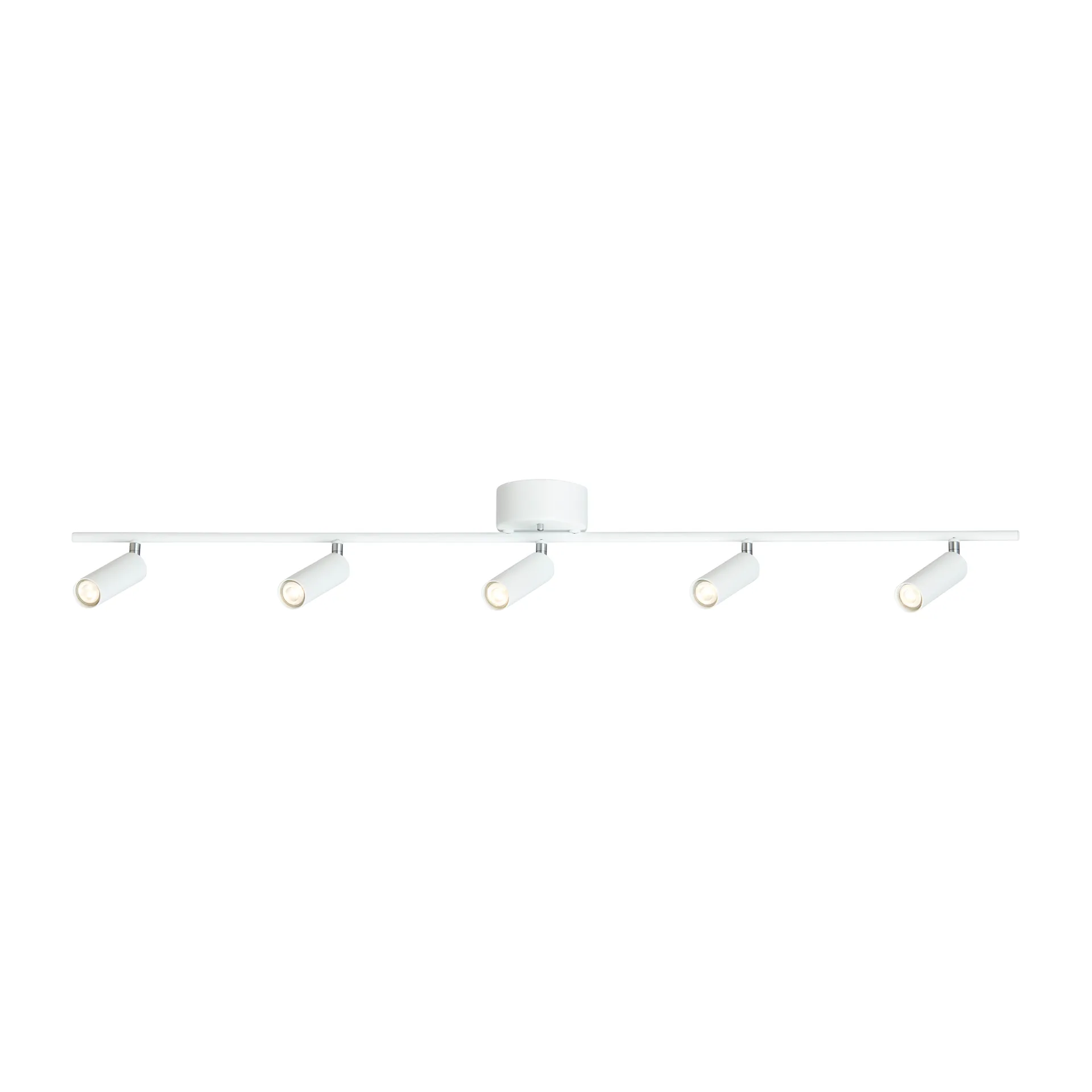 Rail plafond 5 spots Cato Slim, Blanc mat-LED Belid