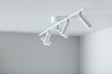 Rail plafond 5 spots Cato Slim - Blanc mat-LED - Belid