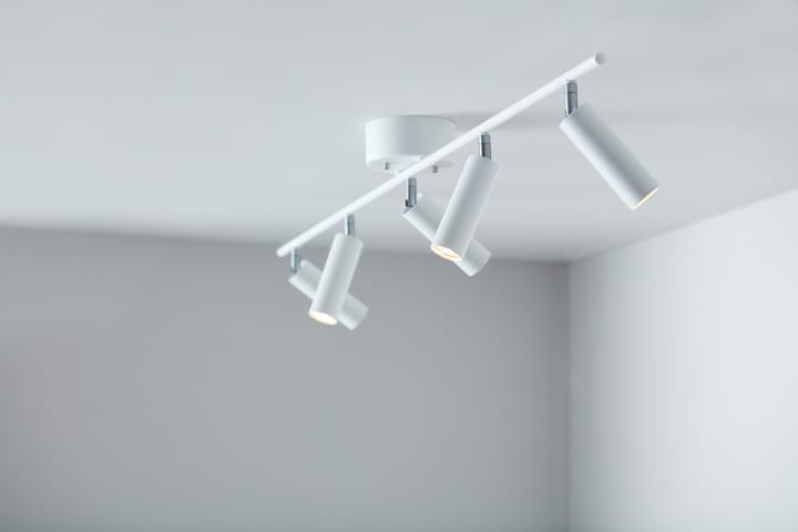 Rail plafond 5 spots Cato Slim - Blanc mat-LED - Belid