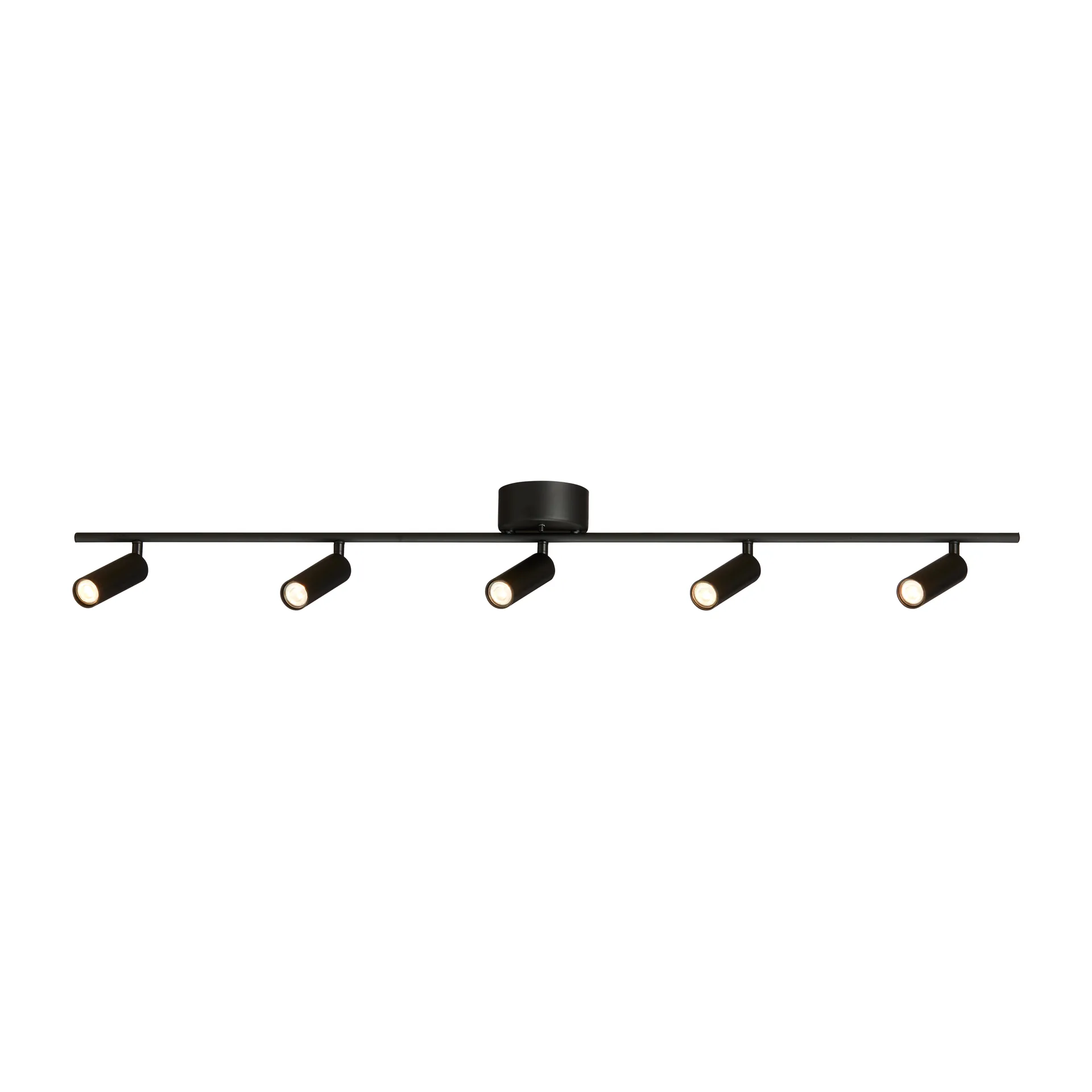 Rail plafond 5 spots Cato Slim, Noir mat-LED Belid