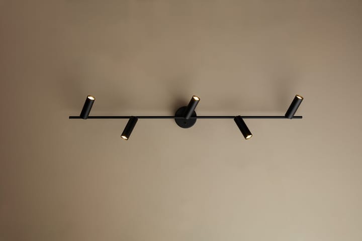 Rail plafond 5 spots Cato Slim - Noir mat-LED - Belid
