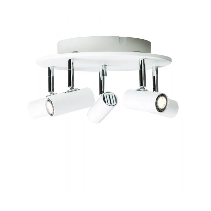 Spotlight Cato 5-fixations rond Ø24 cm, Blanc Belid