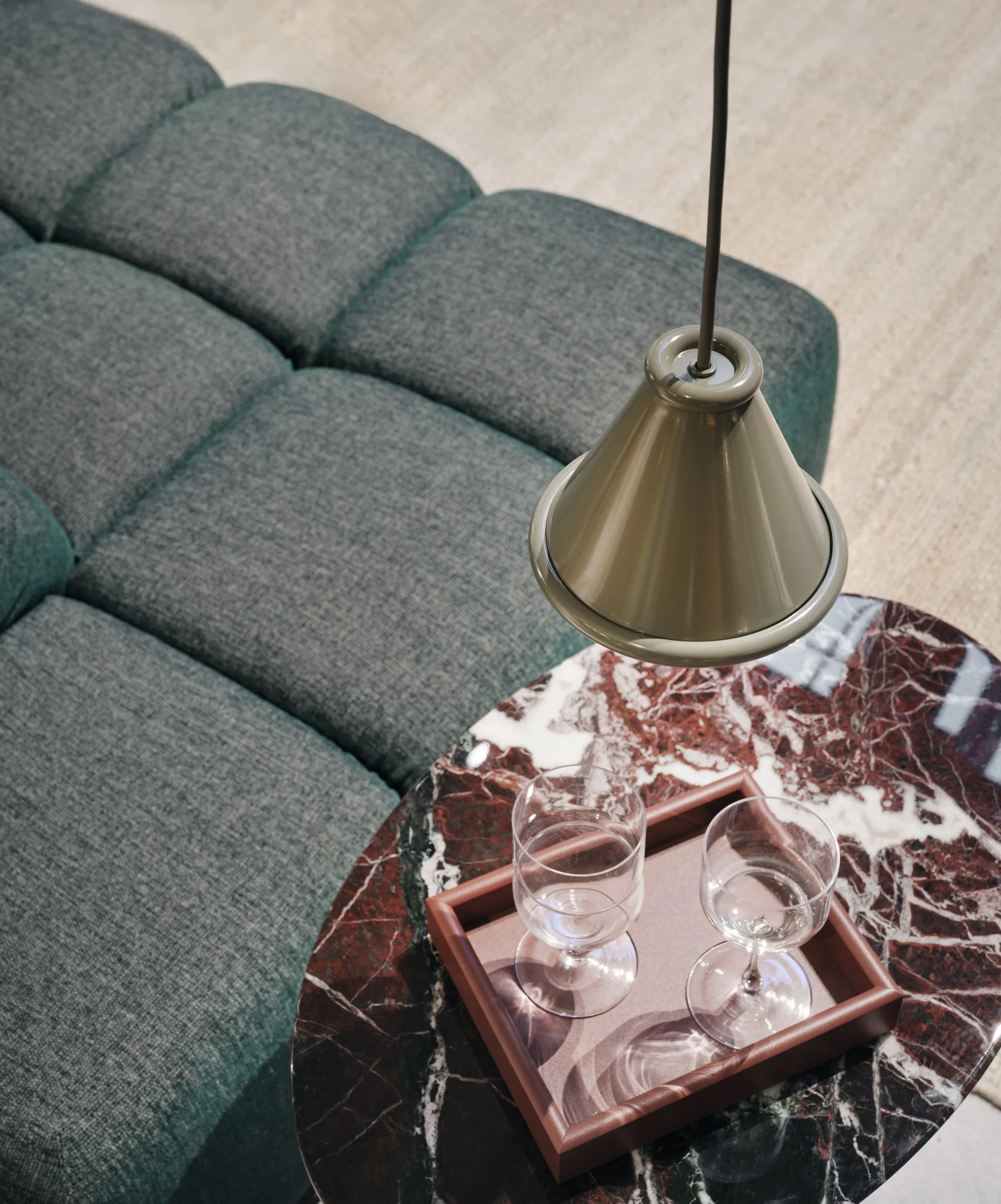 Suspension Belle Ø15 cm, Moss grey Belid