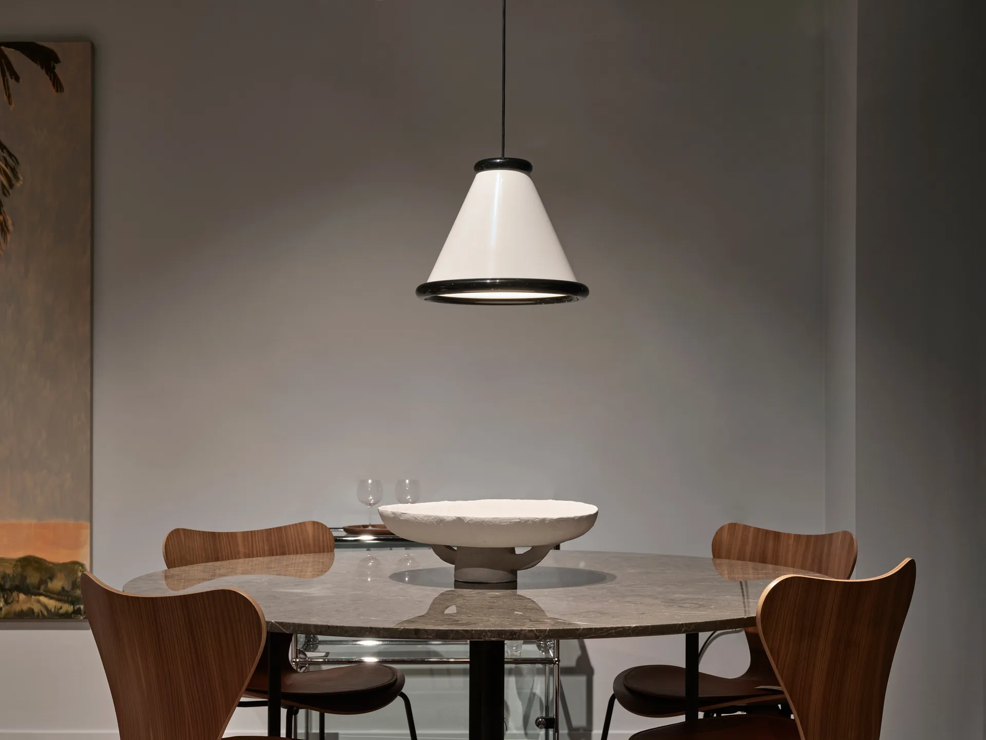 Suspension Belle Ø36 cm, Glossy white-glossy black Belid