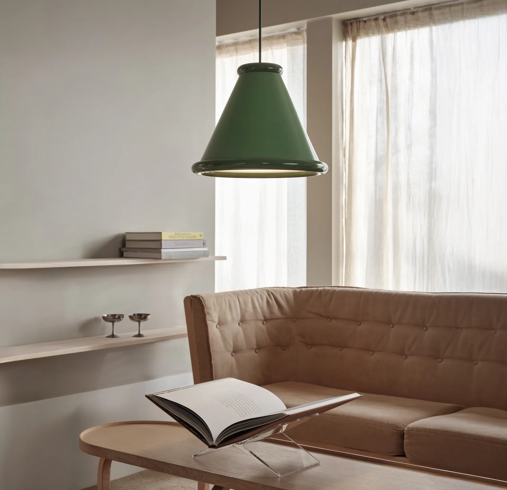 Suspension Belle Ø36 cm, Pale green-reseda green Belid