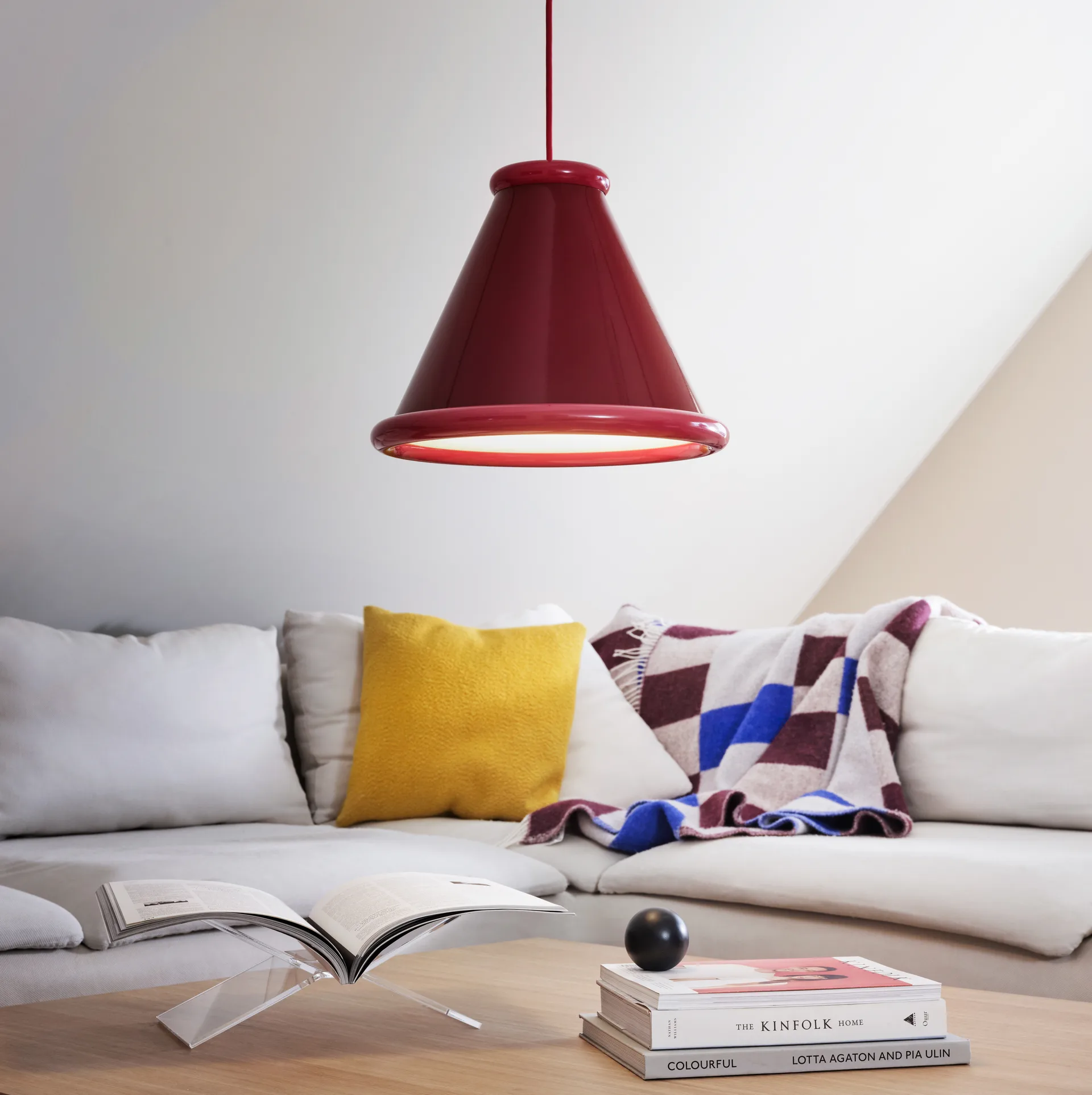 Suspension Belle Ø36 cm, Wine red-red violet Belid