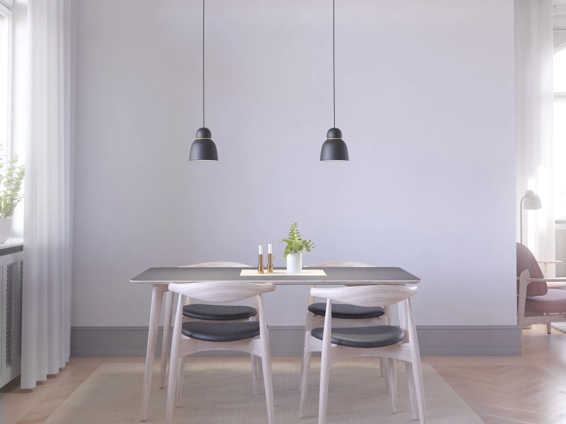 Suspension Bird Ø17,3 cm, Noir-laiton Belid