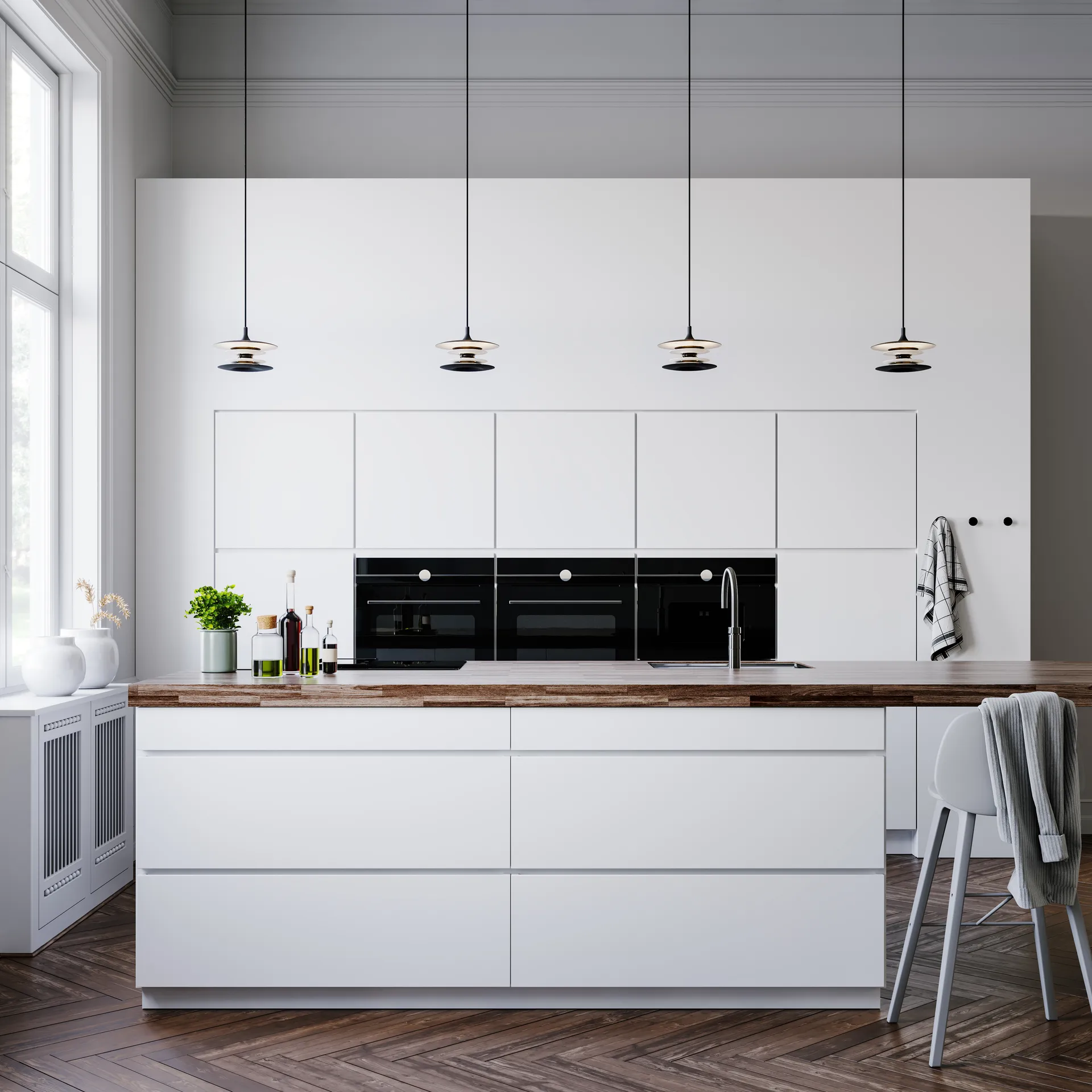 Suspension Diablo Ø20 cm, Noir Belid