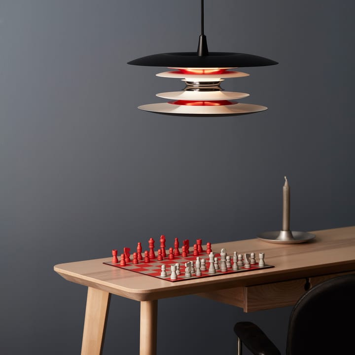Suspension Diablo Ø40 cm, Noir mat-rouge brillant Belid