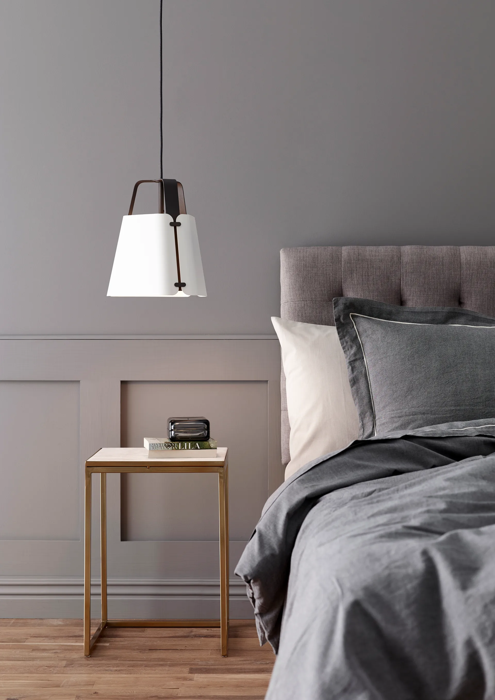 Suspension Fold Ø34 cm, Structure Anthracite-blanc Belid