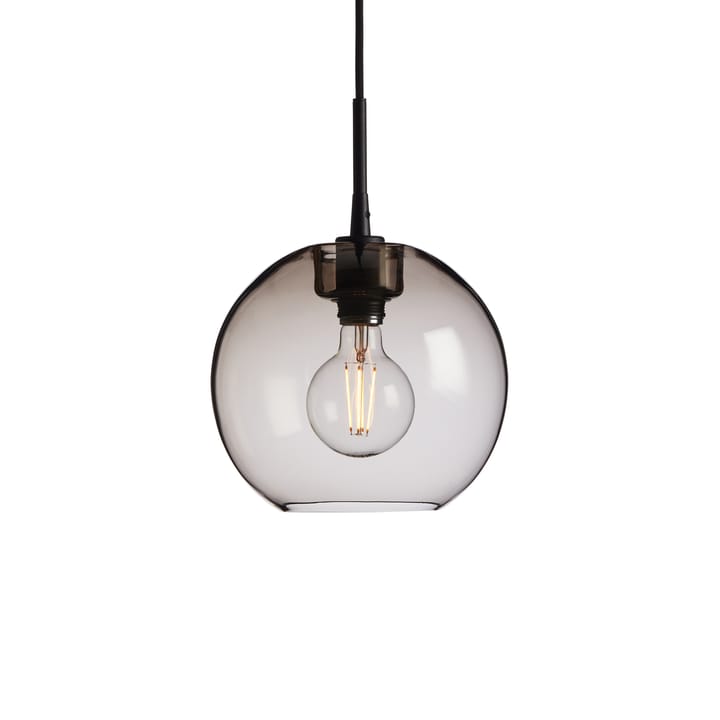 Suspension Gloria Ø26 cm - Noir-verre couleur fumée - Belid