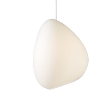 Suspension Ocean verre opale - cordon textile blanc - Belid