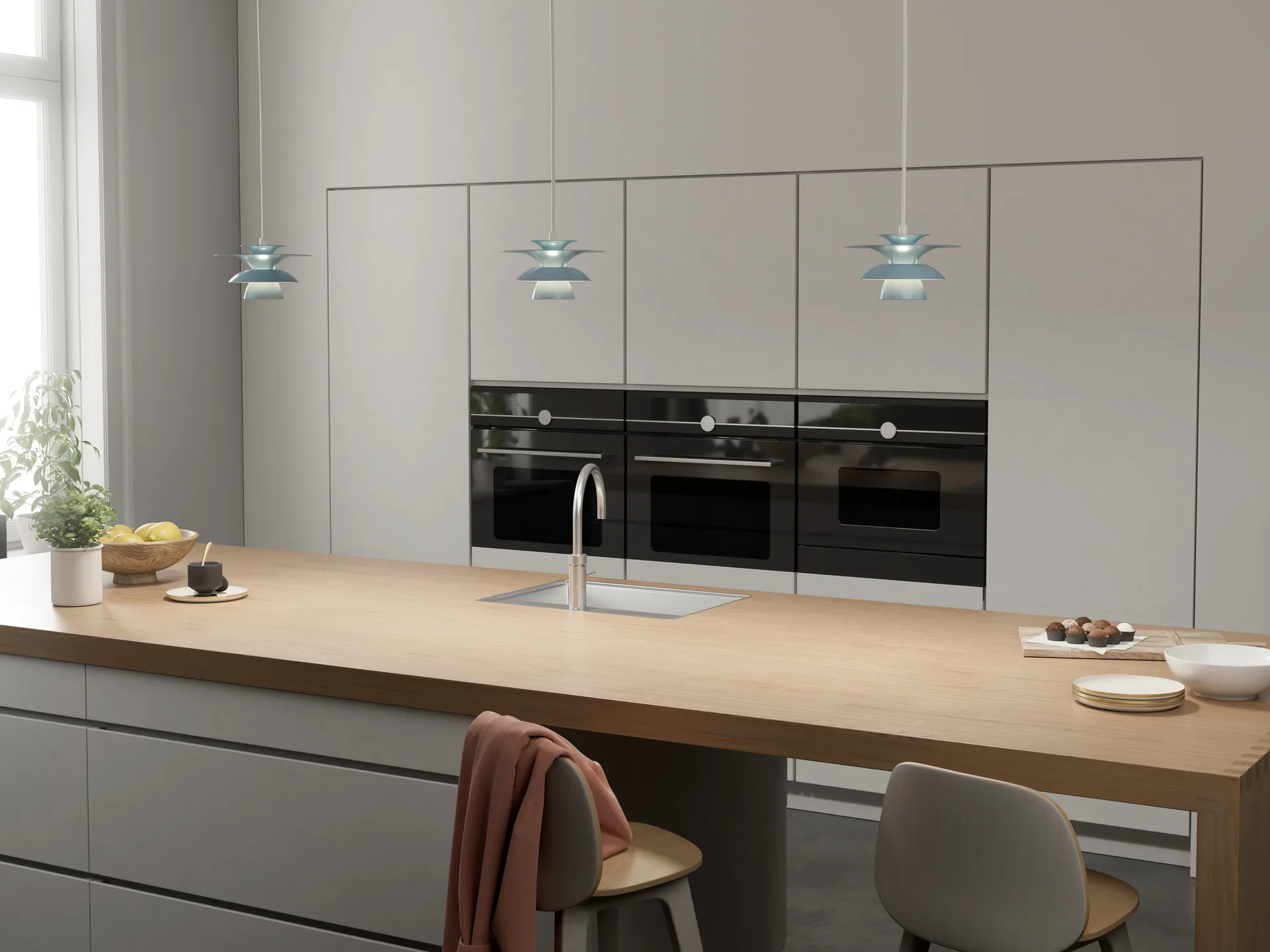 Suspension Picasso Ø18 cm, Bleu glace Belid