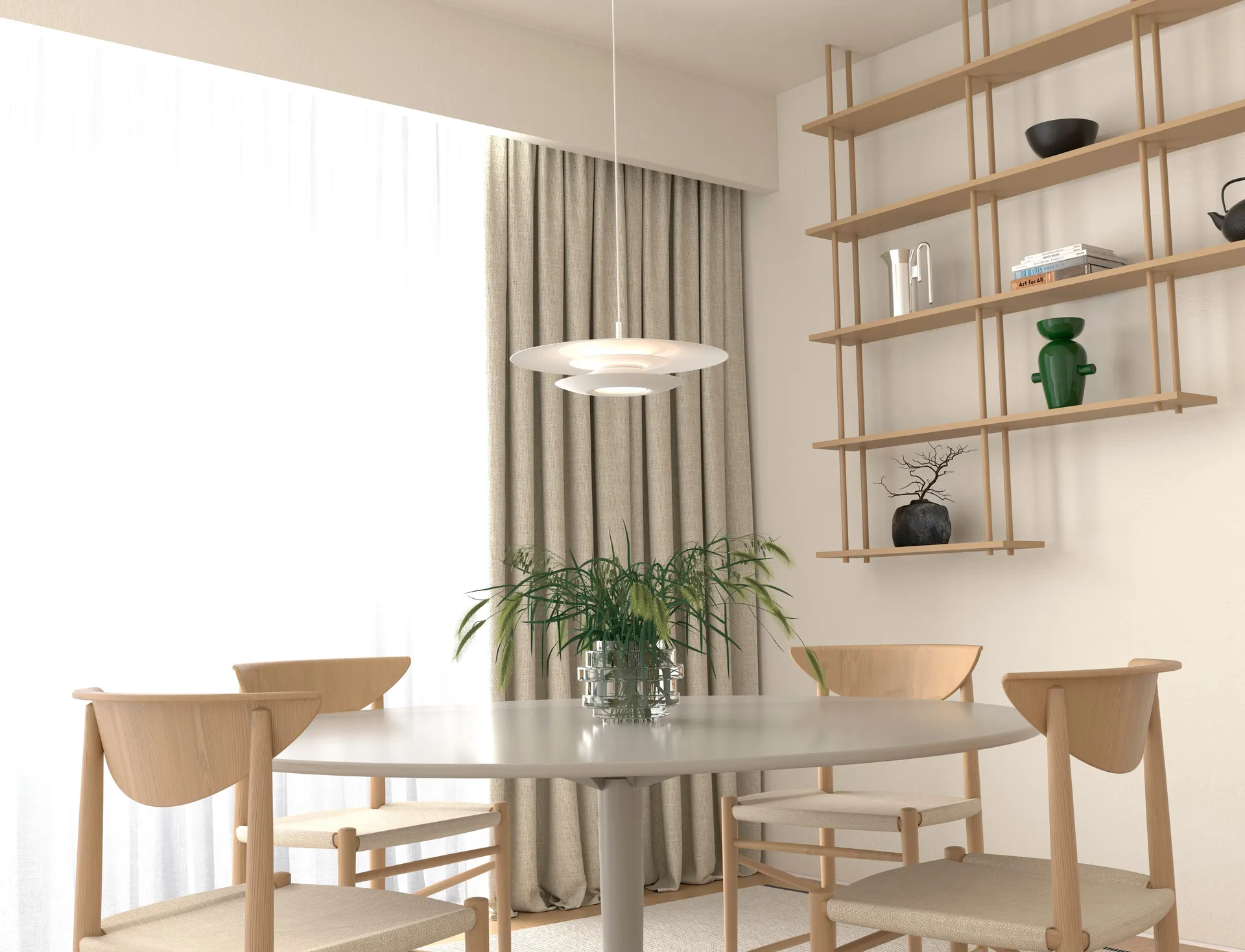 Suspension plafond Eclipse Ø 43cm, Blanc Belid