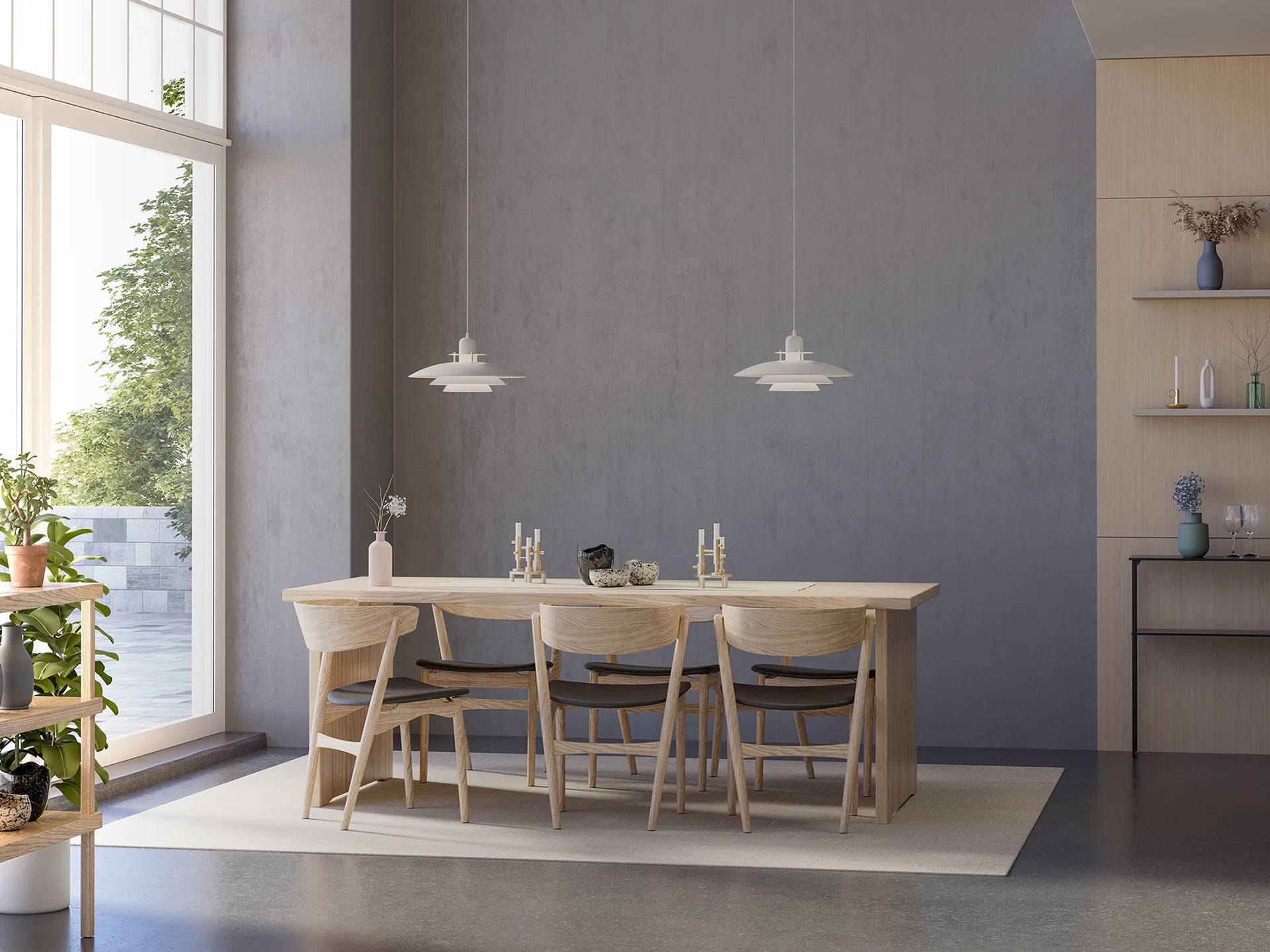 Suspension Primus Ø43 cm, Blanc mat-laiton Belid