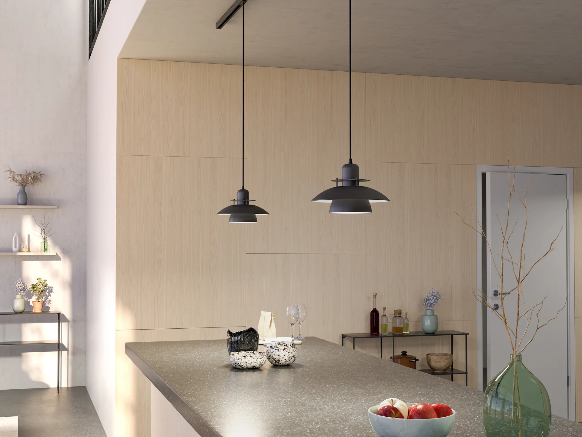 Suspension Primus IV Ø28 cm, Noir mat Belid