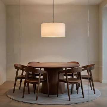 Suspension Soft Ø40 cm - Lin blanc-bronze métallique, Ø60 cm - Belid