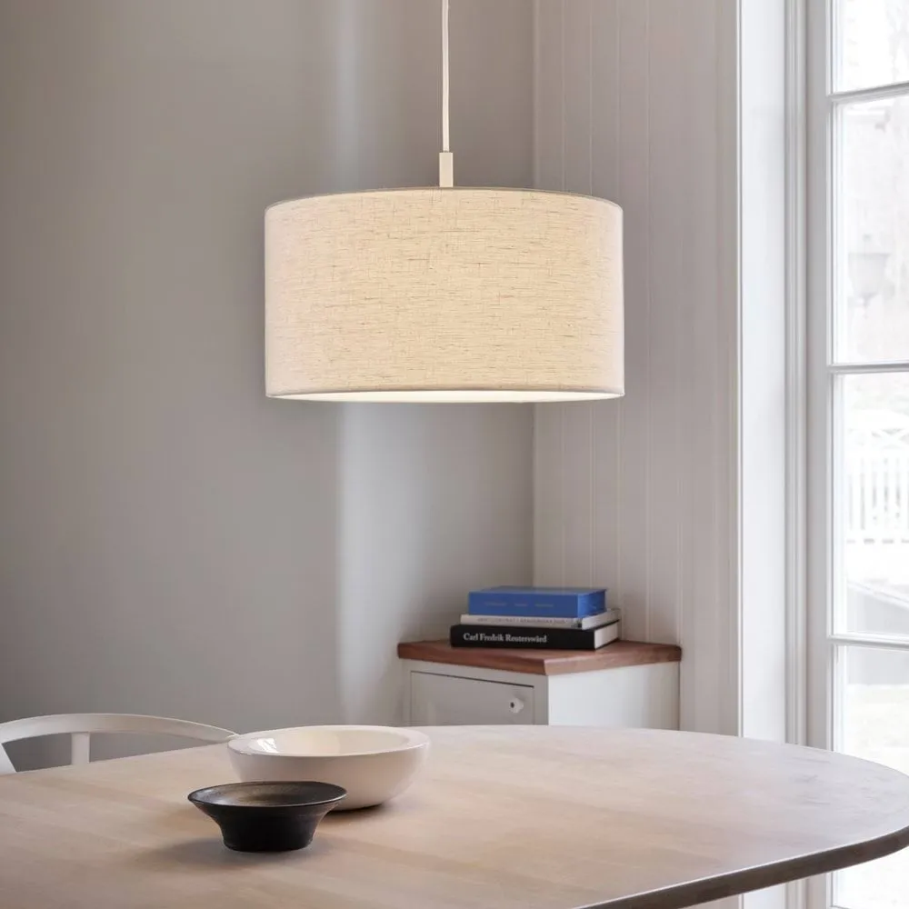 Suspension Soft Ø40 cm, Lin blanc-sable, Ø44 cm Belid