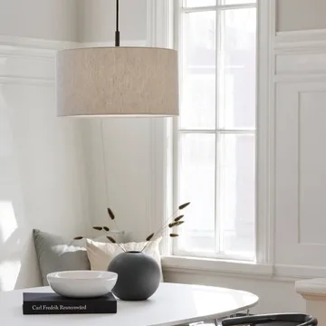 Suspension Soft Ø40 cm - Lin naturel-bronze métallique, Ø44 cm - Belid