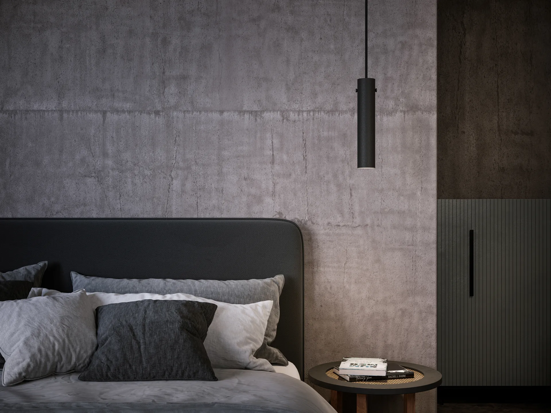 Suspension Tyson Ø6 cm, Structure noire Belid